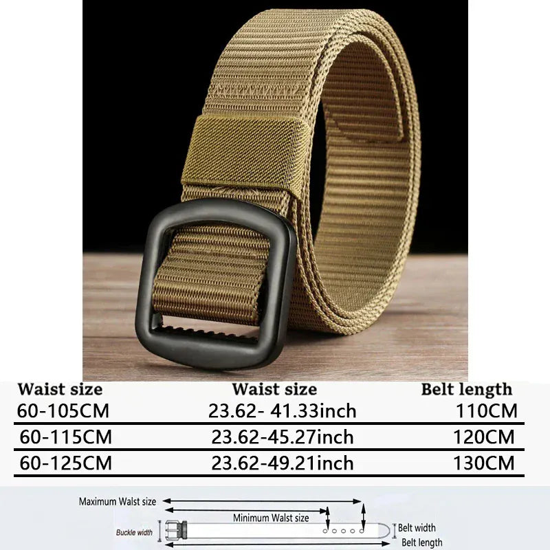 Kaki Sombre / 130cm Ceinture Nylon Souple Decontracté Haute Qualité Jeans Militaires Ma boutique