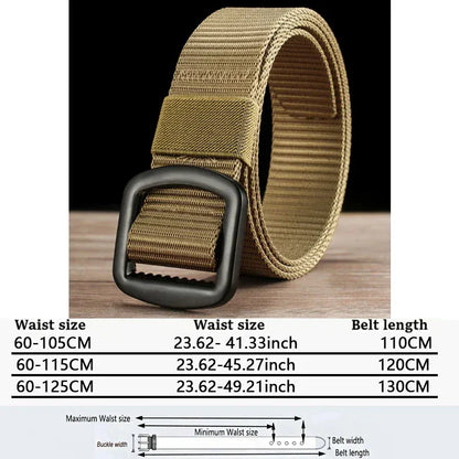 Kaki Sombre / 130cm Ceinture Nylon Souple Decontracté Haute Qualité Jeans Militaires Ma boutique