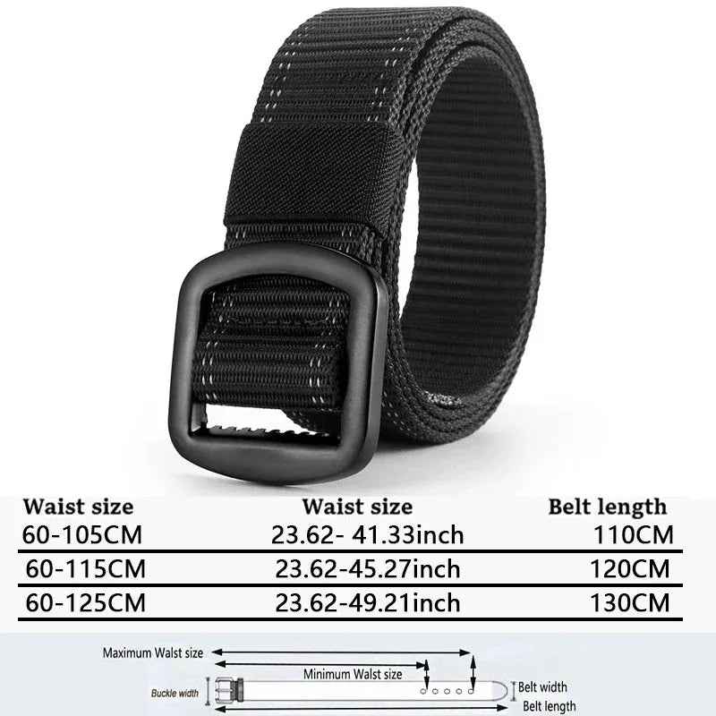Noir B / 130cm Ceinture Nylon Souple Decontracté Haute Qualité Jeans Militaires Ma boutique