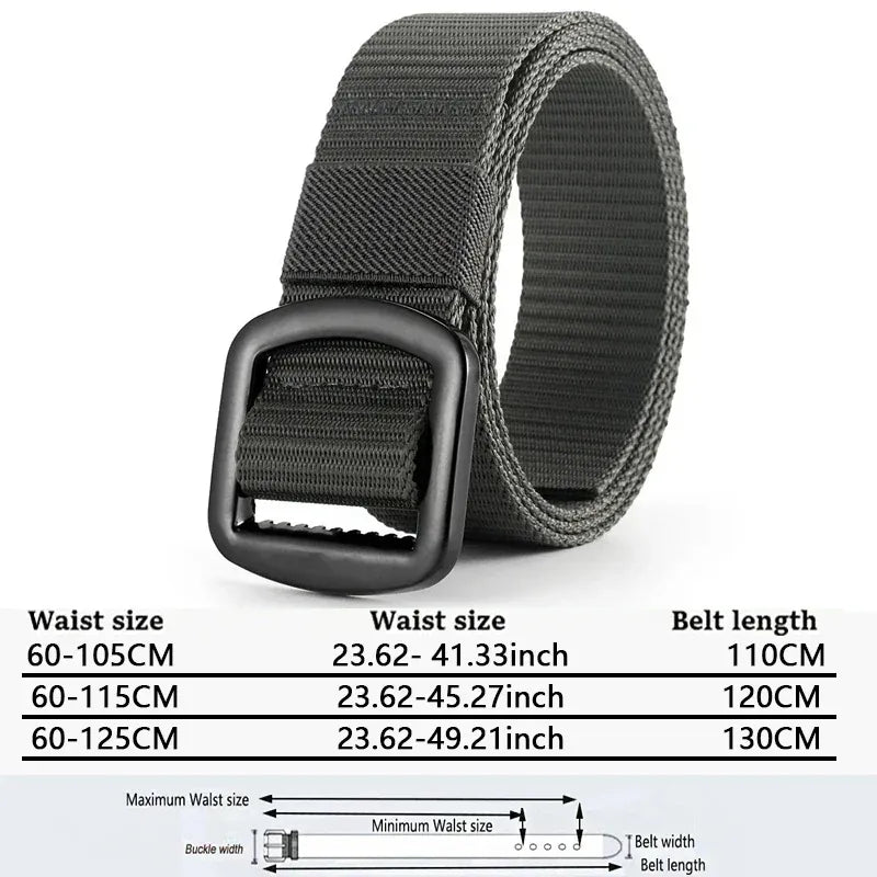Gris / 130cm Ceinture Nylon Souple Decontracté Haute Qualité Jeans Militaires Ma boutique