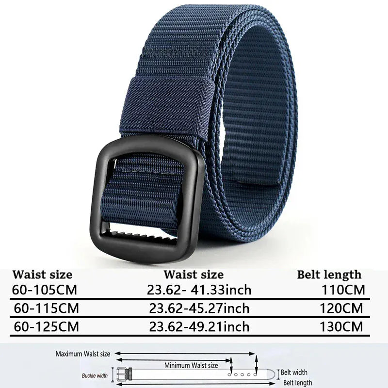 Bleu / 130cm Ceinture Nylon Souple Decontracté Haute Qualité Jeans Militaires Ma boutique