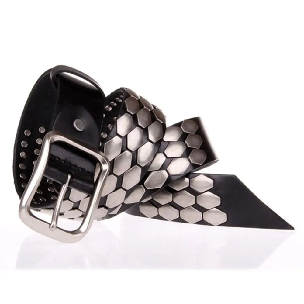 Noir / 120cm ceinture punk rock homme | Ceintures-Cuir Ma boutique