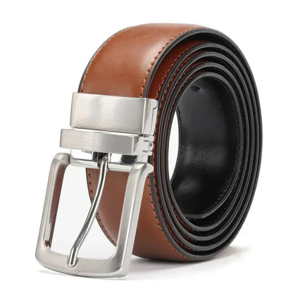 Ceinture Réglable Homme : L'Alliance Parfaite entre Style et Praticité Marron-Noir / 125cm