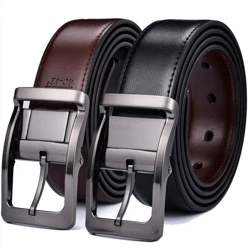 Ceinture Réversible Cuir Noir et Marron Ma boutique