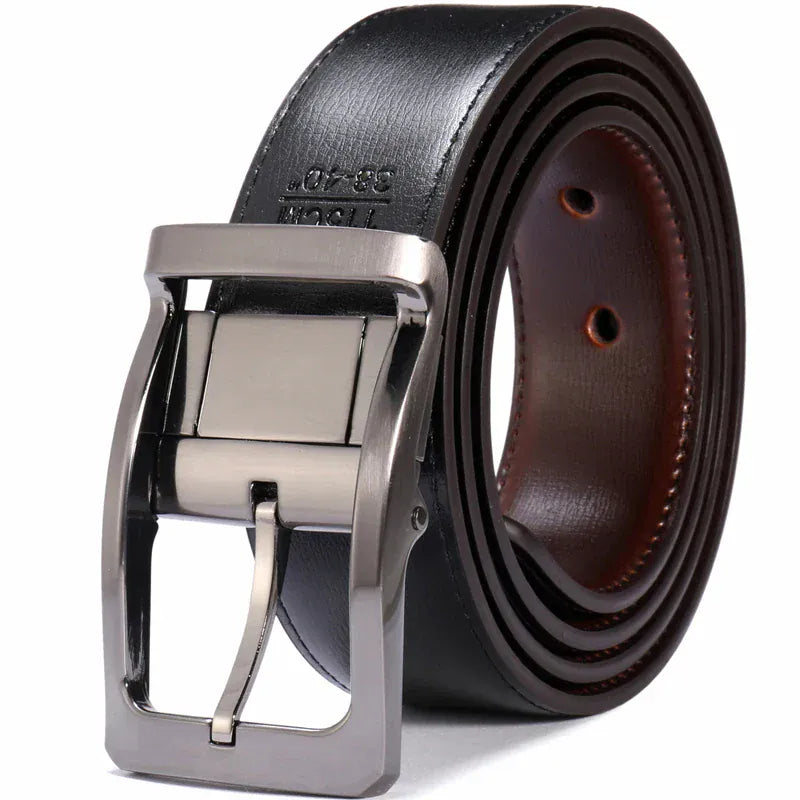 Ceinture Réversible Cuir Noir et Marron Ma boutique