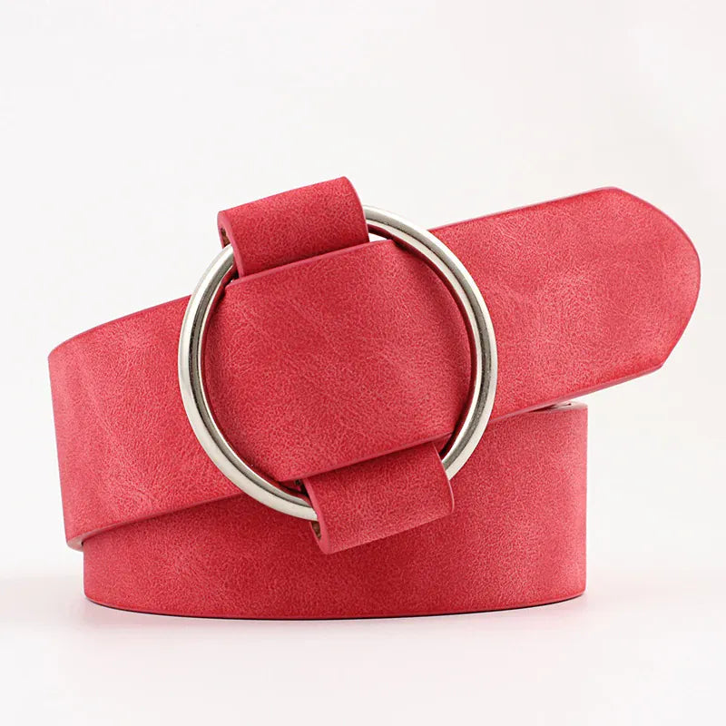E Red / 105CM Ceinture rose poudré CeinturesCuir