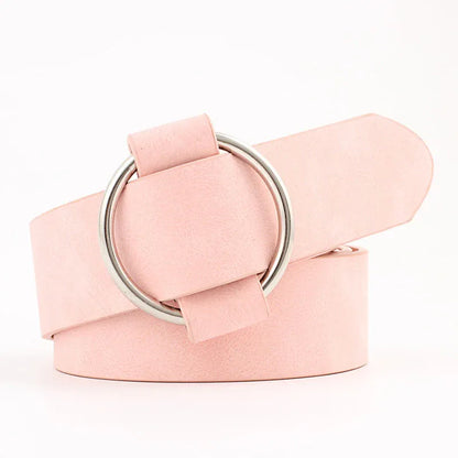 F Pink / 105CM Ceinture rose poudré CeinturesCuir
