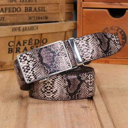 Marron / 125cm Ceinture Serpent Homme Ma boutique