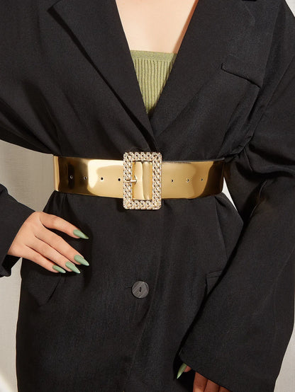 02 / China Mainland / 100CM Ceinture tressée dorée CeinturesCuir