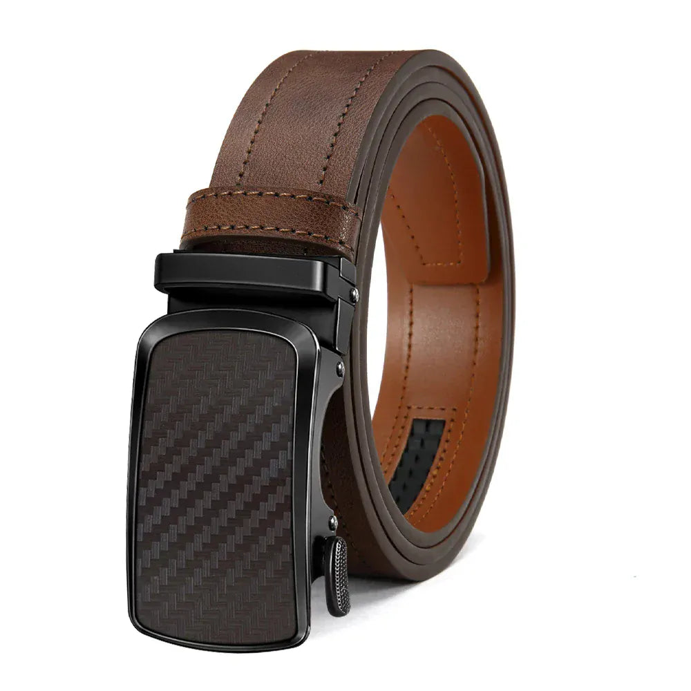 Café / 135cm Ceinture Végane Homme Boucle Automatique Ma boutique