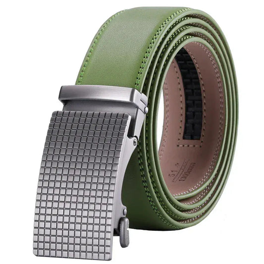 Ceinture Verte Homme en Cuir Véritable : L'Accessoire Élégant 