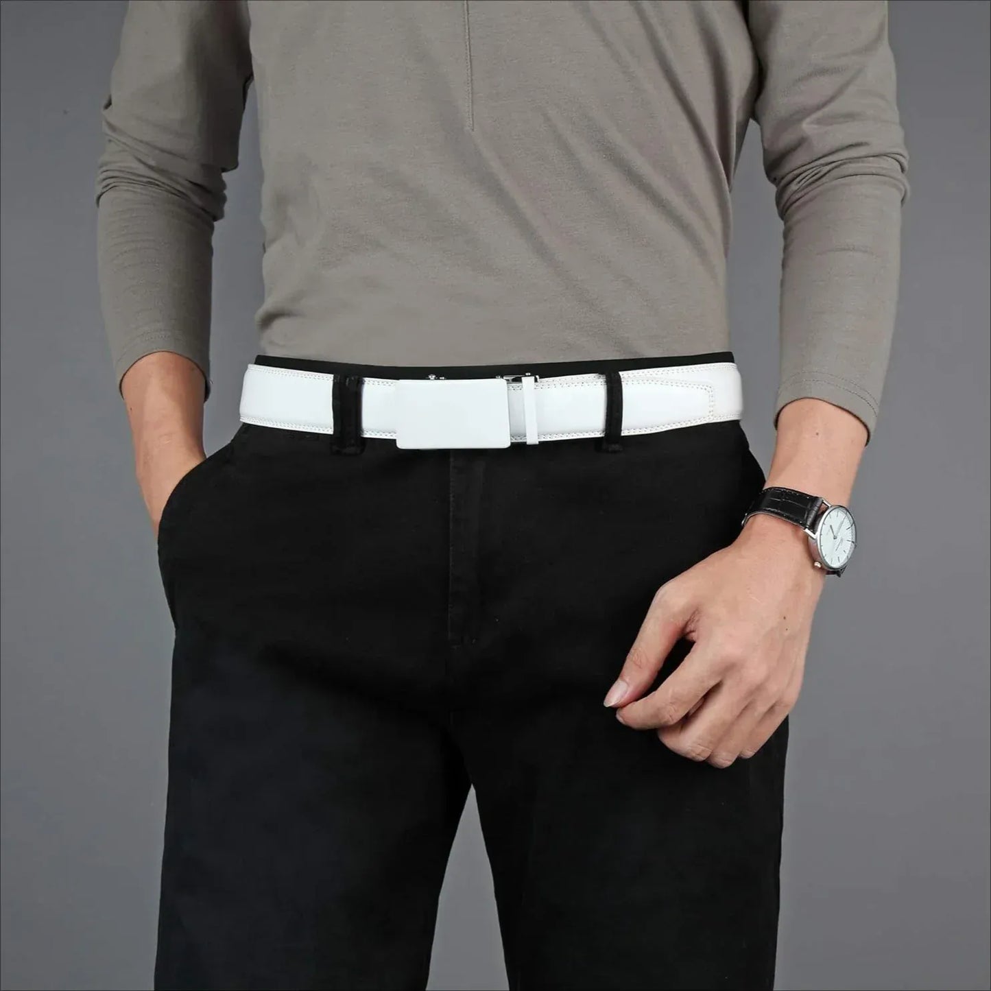 Ceintures Automatiques Homme Blanc Ma boutique