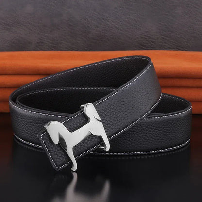 Noir - Boucle Argentée / 110cm Ceintures Luxe Homme Cuir Ma boutique