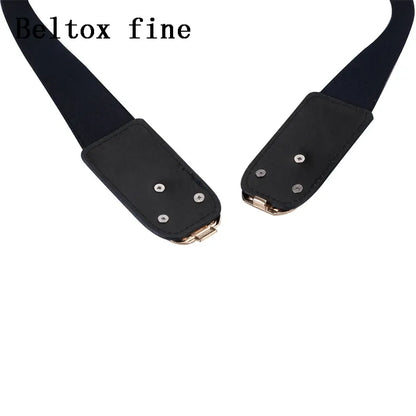 Fashion Thick PU Leather Elastic Wide Belts for Women Stretch Waist Dress Plus Size CeinturesCuir
