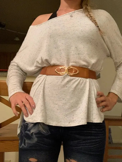 Fashion Thick PU Leather Elastic Wide Belts for Women Stretch Waist Dress Plus Size CeinturesCuir