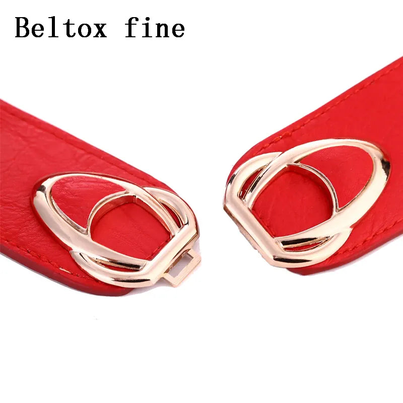 Fashion Thick PU Leather Elastic Wide Belts for Women Stretch Waist Dress Plus Size CeinturesCuir