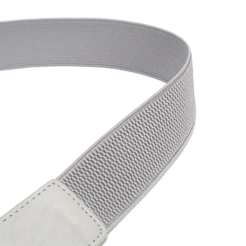 Fashion Thick PU Leather Elastic Wide Belts for Women Stretch Waist Dress Plus Size CeinturesCuir