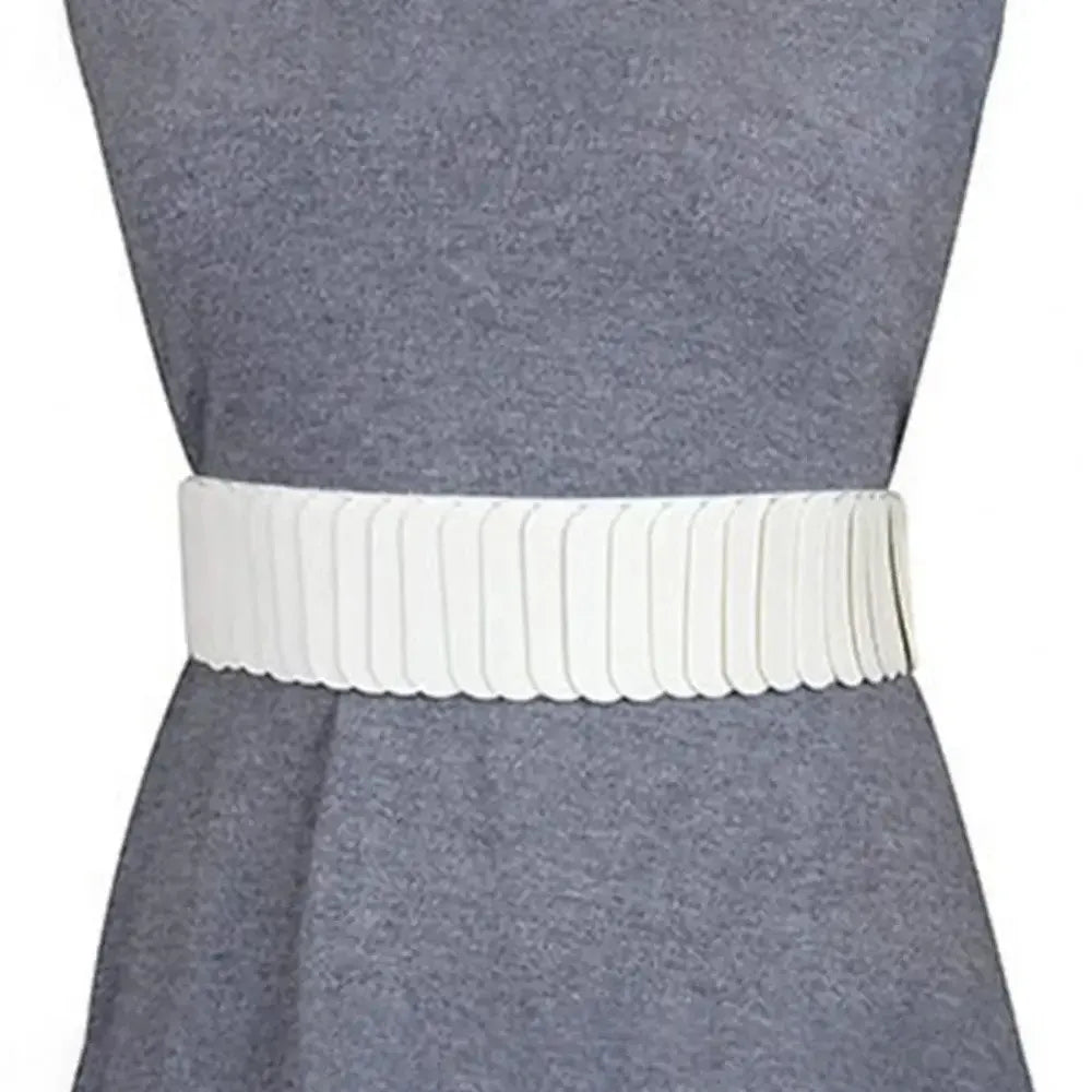 Fashion V-shaped Women Waist Belt Elastic Slimming Wide Belts PU Leather Versatile Waistband Dress Belt CeinturesCuir