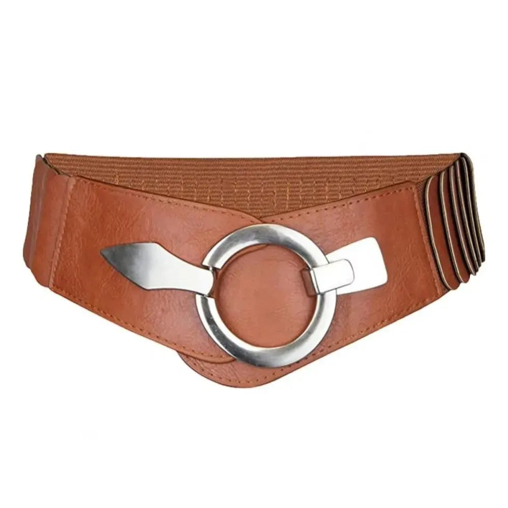 Fashion V-shaped Women Waist Belt Elastic Slimming Wide Belts PU Leather Versatile Waistband Dress Belt CeinturesCuir