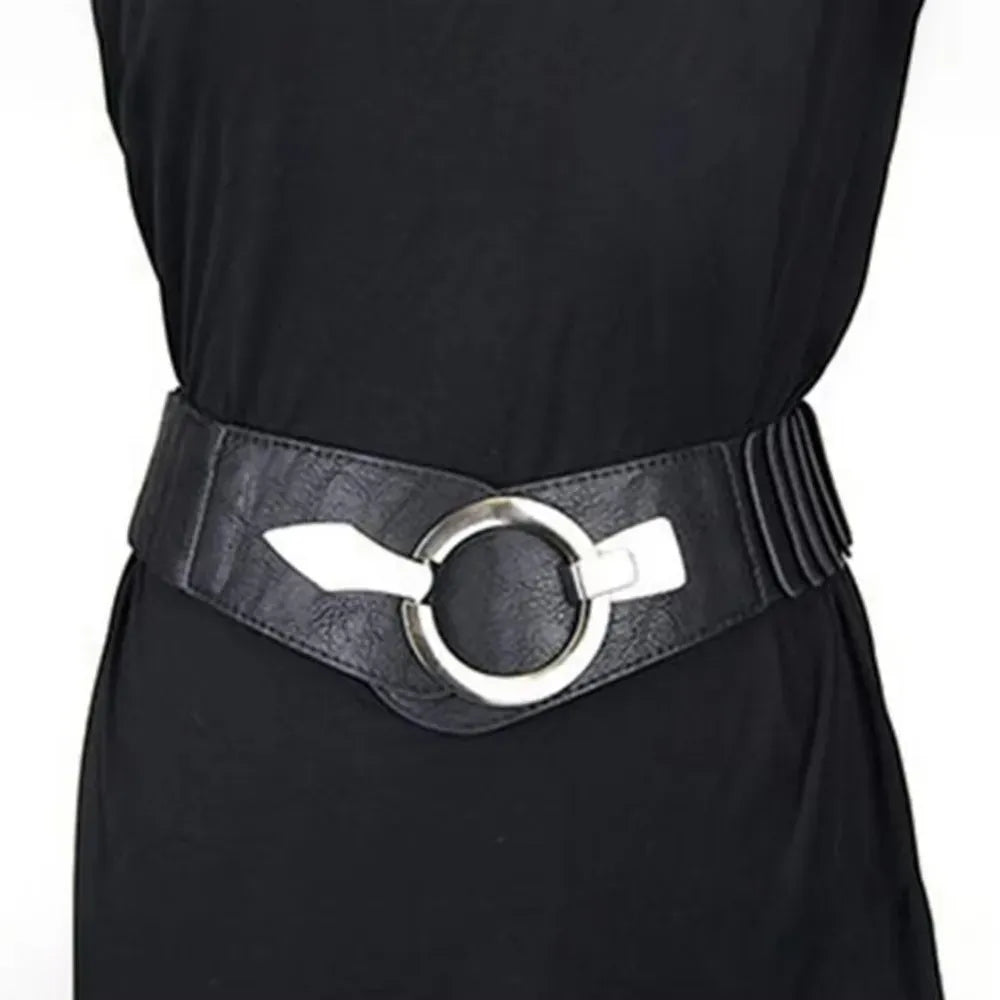 Fashion V-shaped Women Waist Belt Elastic Slimming Wide Belts PU Leather Versatile Waistband Dress Belt CeinturesCuir