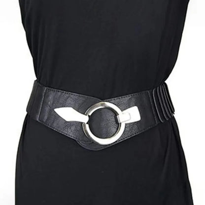 Fashion V-shaped Women Waist Belt Elastic Slimming Wide Belts PU Leather Versatile Waistband Dress Belt CeinturesCuir