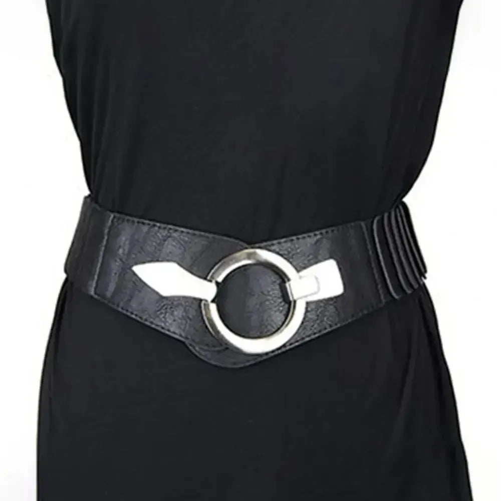 Fashion V-shaped Women Waist Belt Elastic Slimming Wide Belts PU Leather Versatile Waistband Dress Belt CeinturesCuir