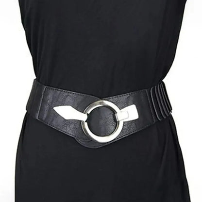 Fashion V-shaped Women Waist Belt Elastic Slimming Wide Belts PU Leather Versatile Waistband Dress Belt CeinturesCuir