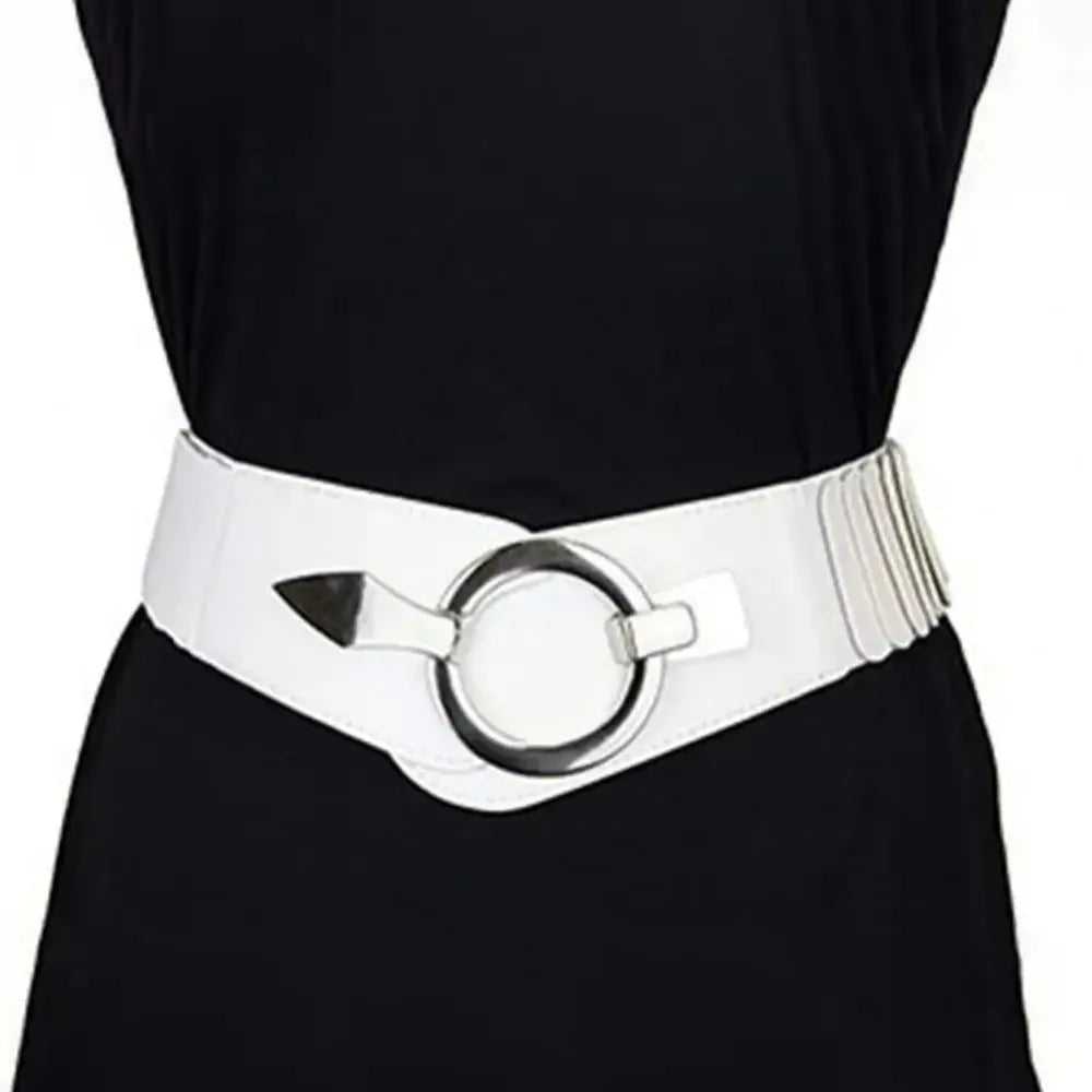 Fashion V-shaped Women Waist Belt Elastic Slimming Wide Belts PU Leather Versatile Waistband Dress Belt CeinturesCuir