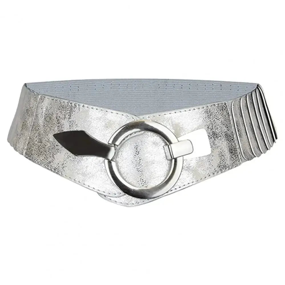 Fashion V-shaped Women Waist Belt Elastic Slimming Wide Belts PU Leather Versatile Waistband Dress Belt CeinturesCuir