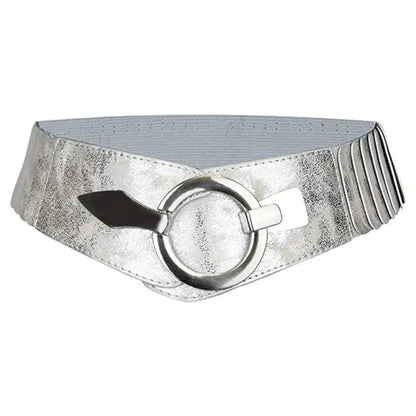 Fashion V-shaped Women Waist Belt Elastic Slimming Wide Belts PU Leather Versatile Waistband Dress Belt CeinturesCuir