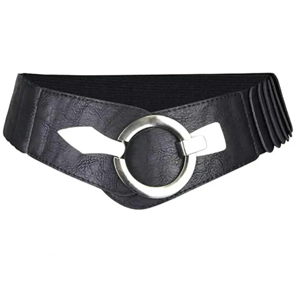 Fashion V-shaped Women Waist Belt Elastic Slimming Wide Belts PU Leather Versatile Waistband Dress Belt CeinturesCuir