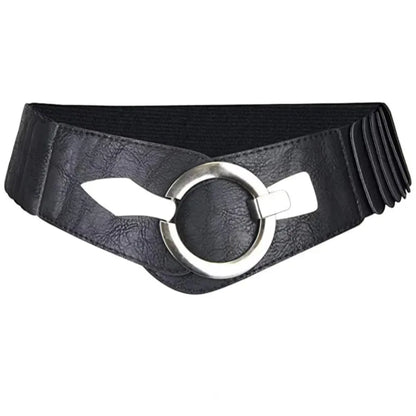 Fashion V-shaped Women Waist Belt Elastic Slimming Wide Belts PU Leather Versatile Waistband Dress Belt CeinturesCuir