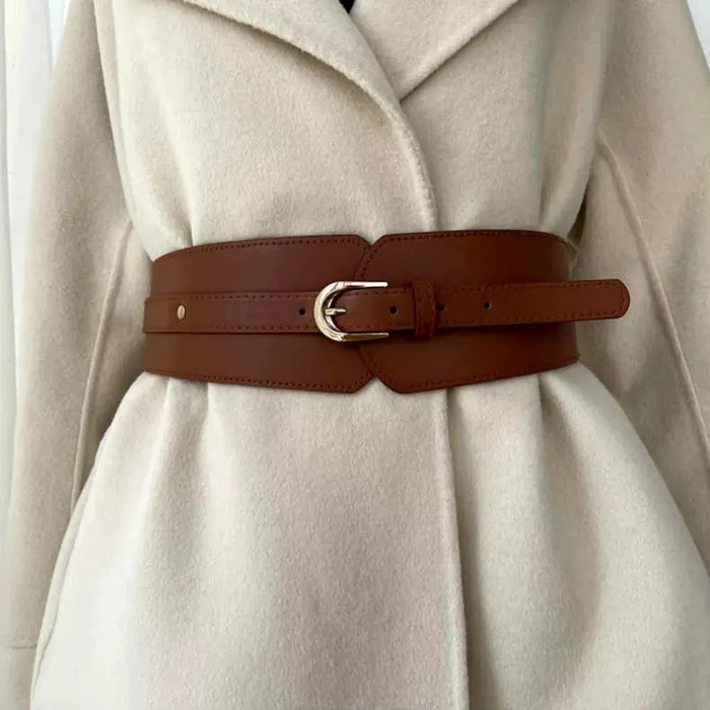 Brown Grosse ceinture femme pour robe CeinturesCuir