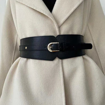 black / elastic Grosse ceinture marron femme CeinturesCuir