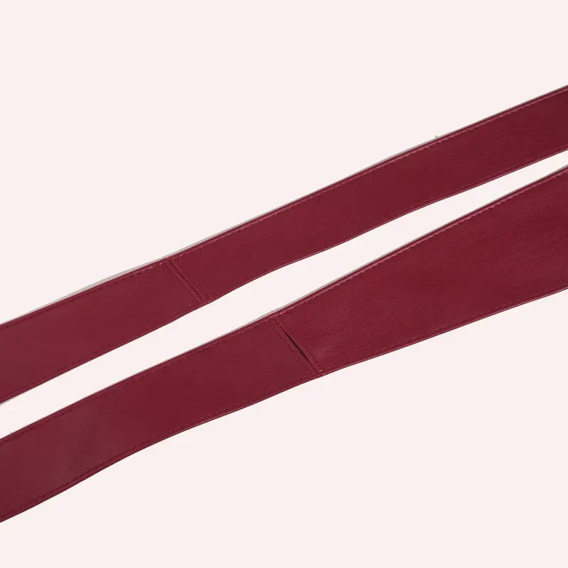 Ladies' fashionable wide waistband, elegant bow ribbon, knotted waistband, leather decorative waistband CeinturesCuir