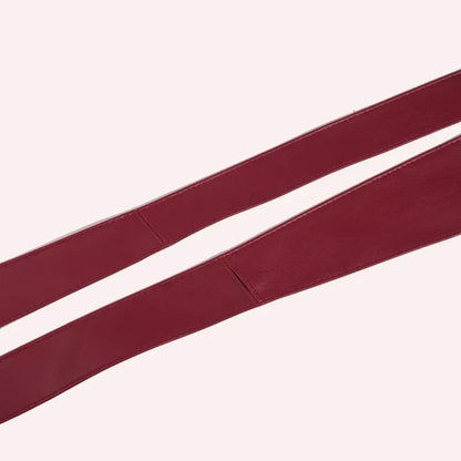 Ladies' fashionable wide waistband, elegant bow ribbon, knotted waistband, leather decorative waistband CeinturesCuir