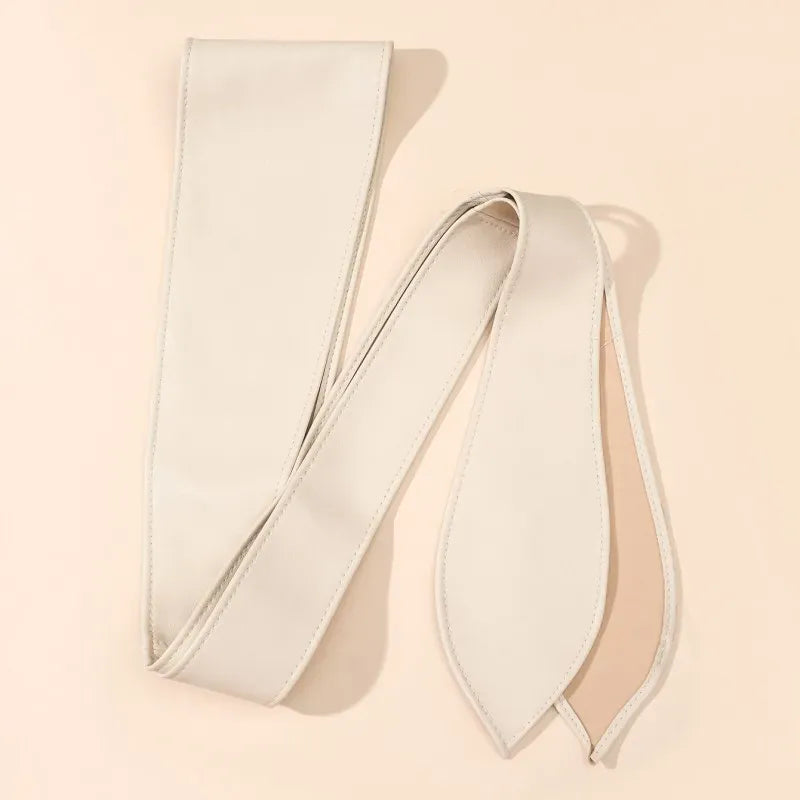 Ladies' fashionable wide waistband, elegant bow ribbon, knotted waistband, leather decorative waistband CeinturesCuir