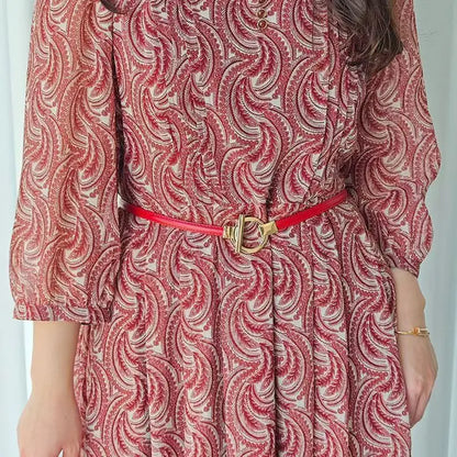 New adjustable women's circle buckle waist belt, fine leather belt, sweet skirt belt, versatile hook clasp CeinturesCuir