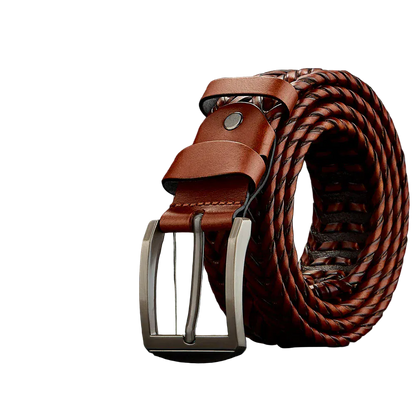 Une ceinture tressée élastique pour homme au confort incomparable Camel / 115cm