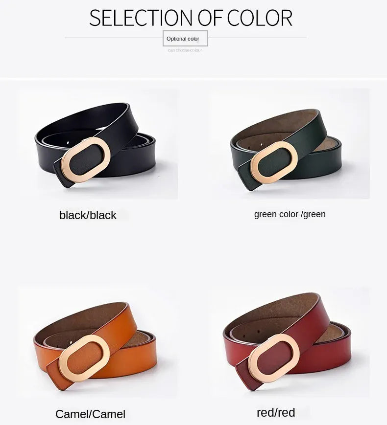 Women Belt Luxury Designer Needle Hole Adjustable Belt Buckle Fashion Leather Jeans Waistband Girl High Quality Female Belts New CeinturesCuir