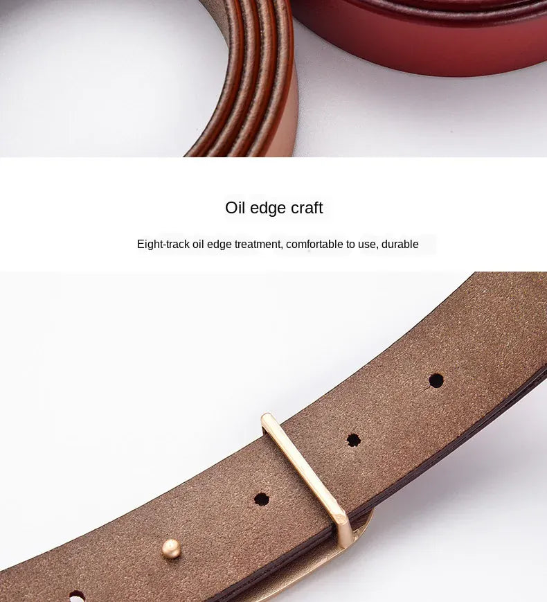 Women Belt Luxury Designer Needle Hole Adjustable Belt Buckle Fashion Leather Jeans Waistband Girl High Quality Female Belts New CeinturesCuir