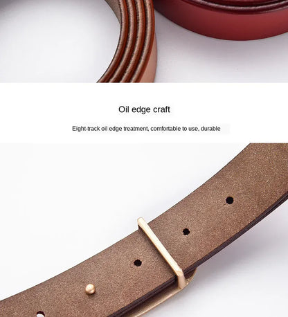 Women Belt Luxury Designer Needle Hole Adjustable Belt Buckle Fashion Leather Jeans Waistband Girl High Quality Female Belts New CeinturesCuir