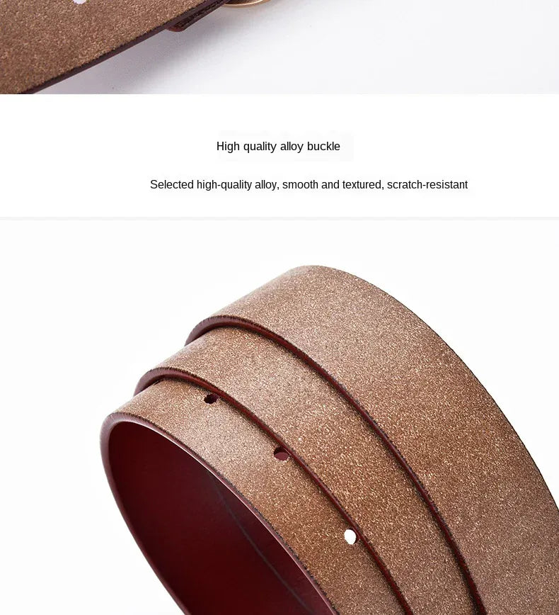 Women Belt Luxury Designer Needle Hole Adjustable Belt Buckle Fashion Leather Jeans Waistband Girl High Quality Female Belts New CeinturesCuir