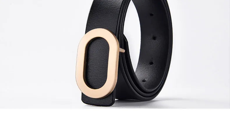 Women Belt Luxury Designer Needle Hole Adjustable Belt Buckle Fashion Leather Jeans Waistband Girl High Quality Female Belts New CeinturesCuir