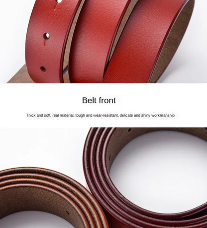 Women Belt Luxury Designer Needle Hole Adjustable Belt Buckle Fashion Leather Jeans Waistband Girl High Quality Female Belts New CeinturesCuir