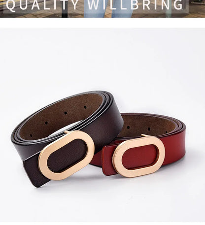 Women Belt Luxury Designer Needle Hole Adjustable Belt Buckle Fashion Leather Jeans Waistband Girl High Quality Female Belts New CeinturesCuir