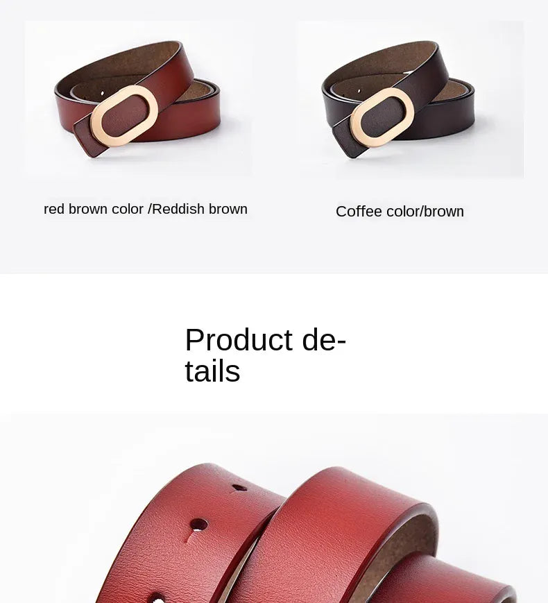 Women Belt Luxury Designer Needle Hole Adjustable Belt Buckle Fashion Leather Jeans Waistband Girl High Quality Female Belts New CeinturesCuir