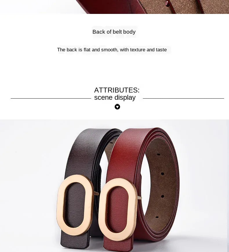 Women Belt Luxury Designer Needle Hole Adjustable Belt Buckle Fashion Leather Jeans Waistband Girl High Quality Female Belts New CeinturesCuir