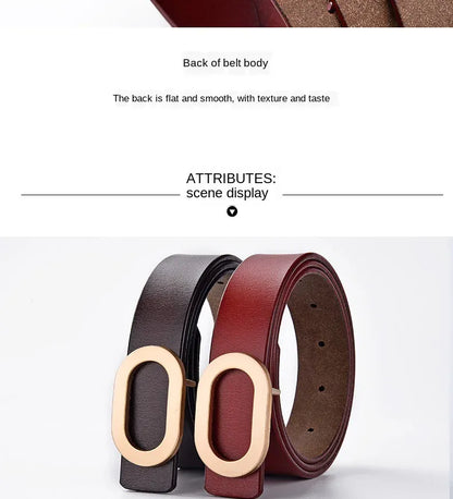 Women Belt Luxury Designer Needle Hole Adjustable Belt Buckle Fashion Leather Jeans Waistband Girl High Quality Female Belts New CeinturesCuir