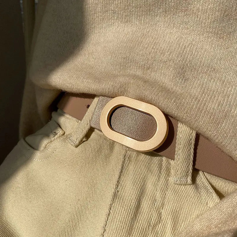 Women Belt Luxury Designer Needle Hole Adjustable Belt Buckle Fashion Leather Jeans Waistband Girl High Quality Female Belts New CeinturesCuir